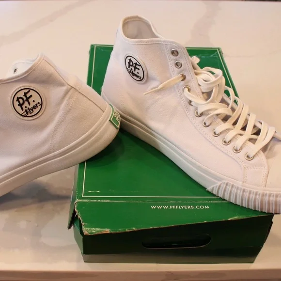 P.F. Flyers White High-Top Sneakers - Picture 5 of 5
